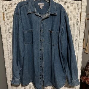 3 x Carhartt Men's Classic Blue denim Shirt Jacket.(57”chest x 37”length)